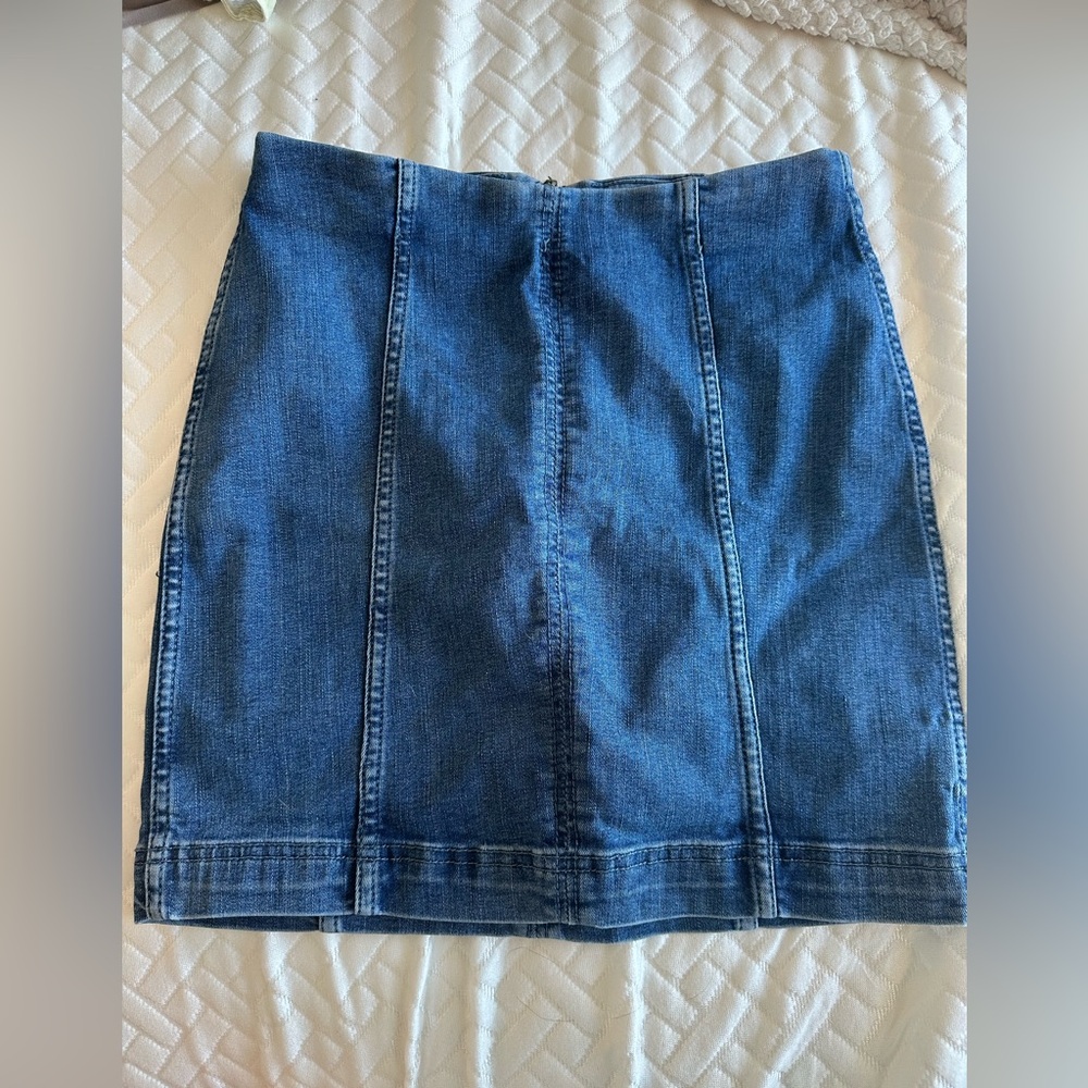 Free People Modern Femme Denim Skirt